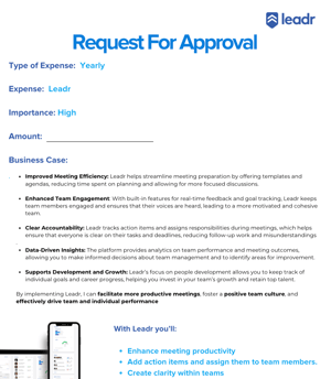 Leadr Request for Approval